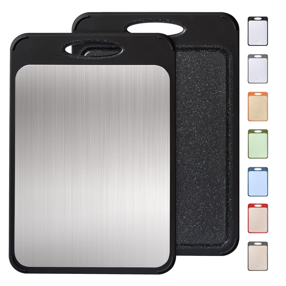 Socisen stainless steel cutting board meat side for precise slicing and durability.