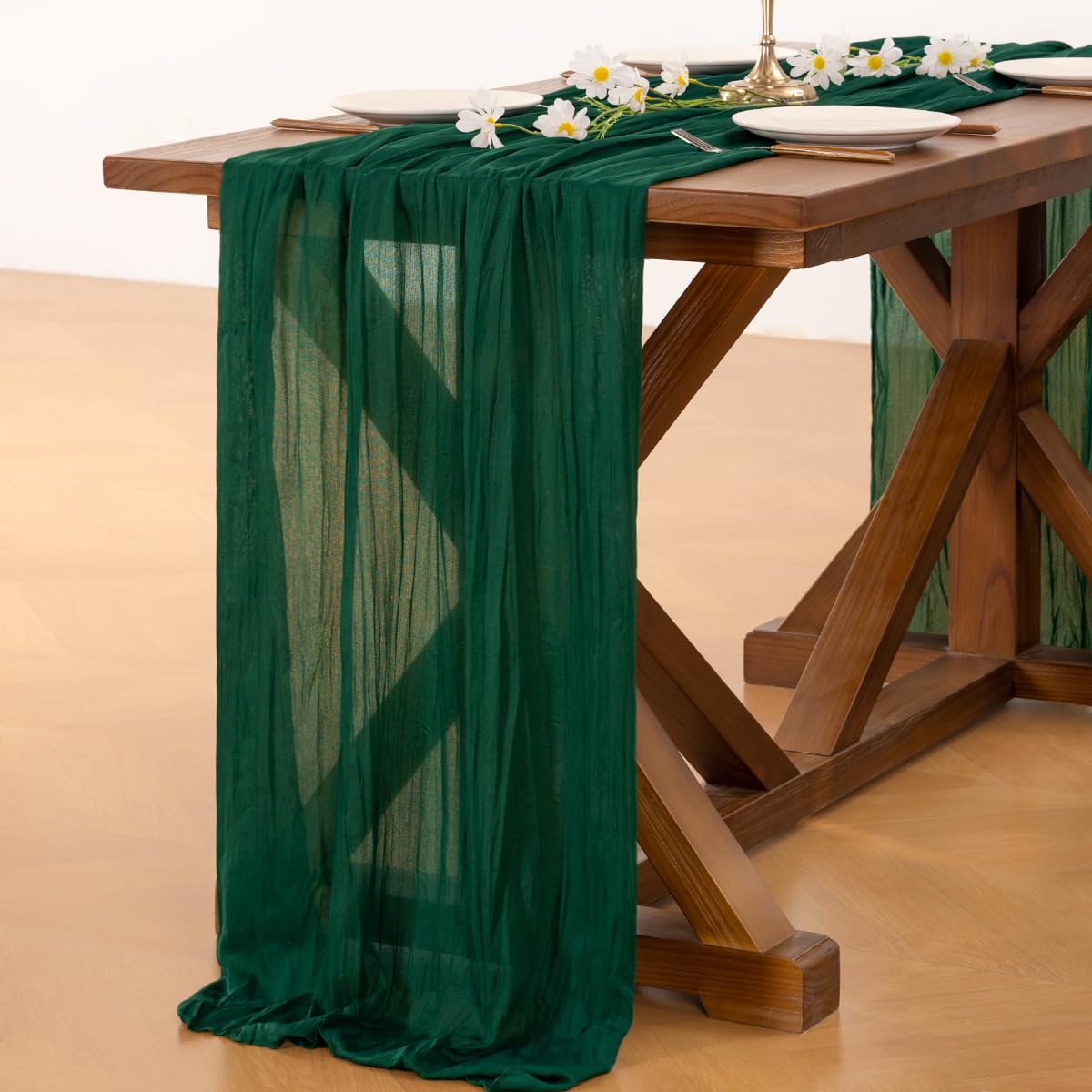 Socomi emerald green runner brightens baby showers with playful boho charm