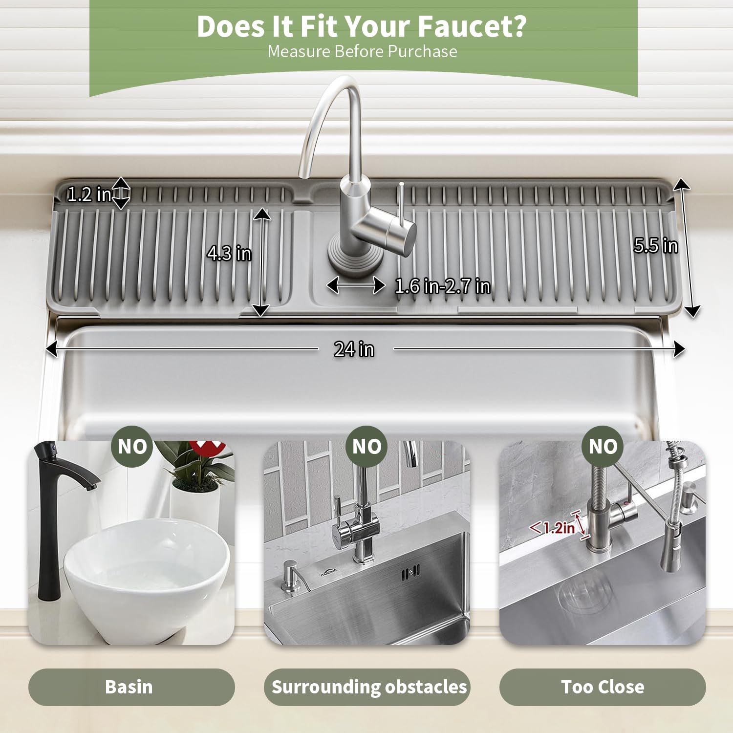SOCORIA raised fins design supporting sponge drying and stable placement