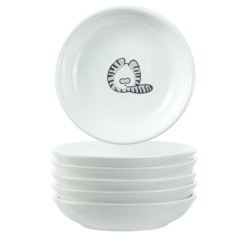 SOCOSY ceramic sauce bowls with cat butt design for dipping
