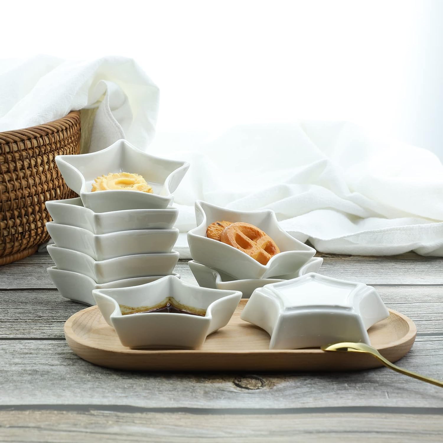 SOCOSY ceramic sauce dish collection offers versatile serving options