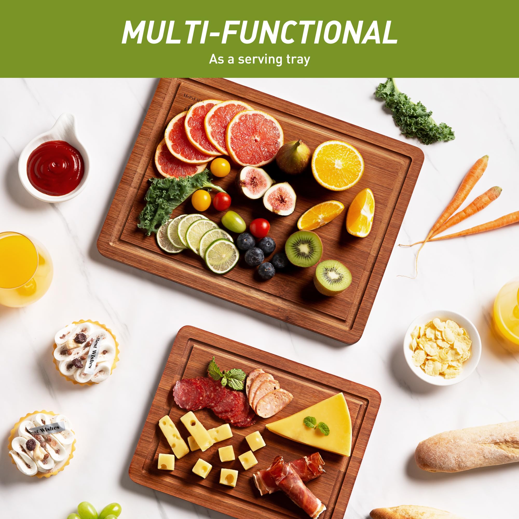 Socisen knife-safe surface helps preserve blade sharpness during cutting