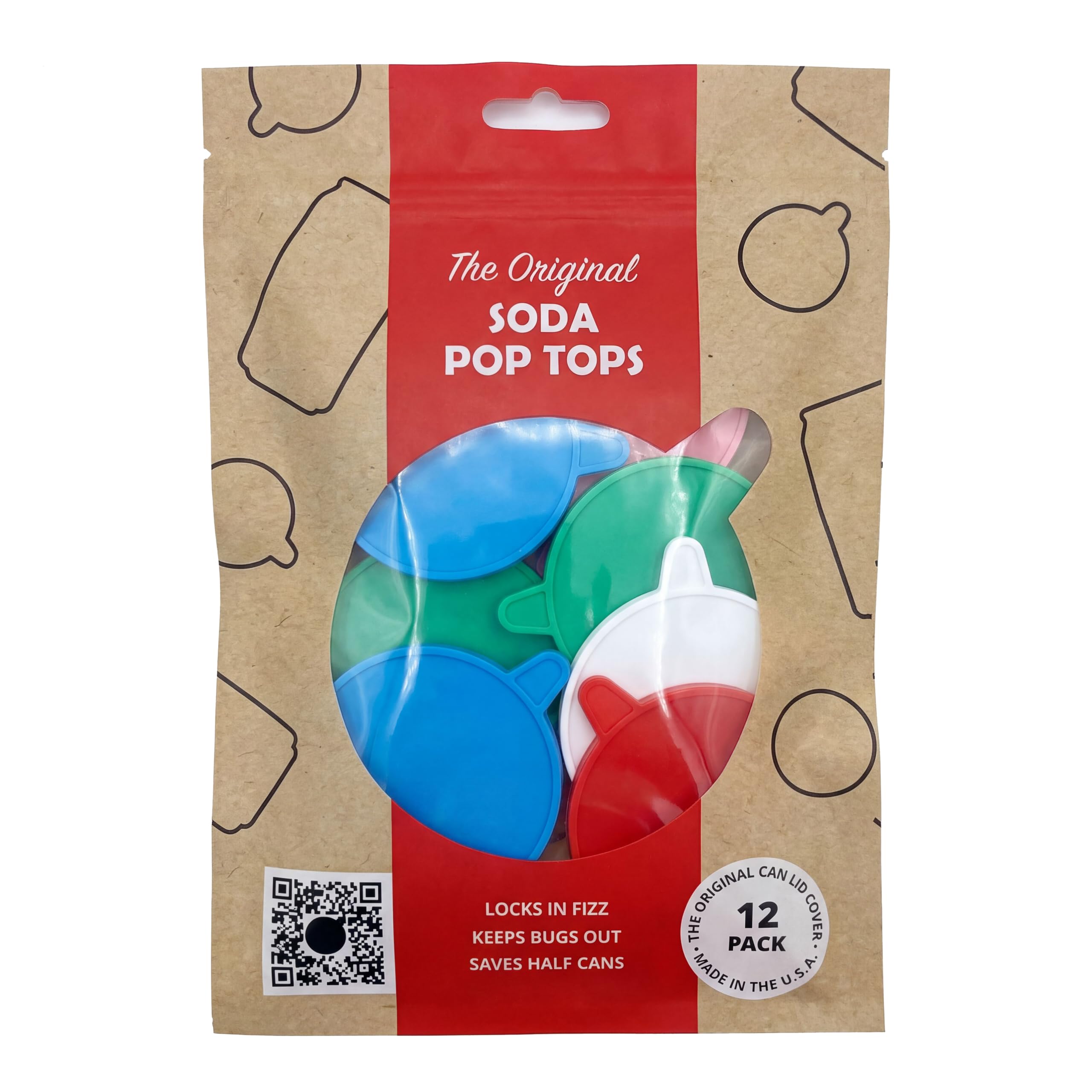 Soda Pop Tops assorted colors provide quick lid availability.