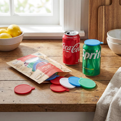 Soda Pop Tops half-can saver reduces waste and keeps leftovers.