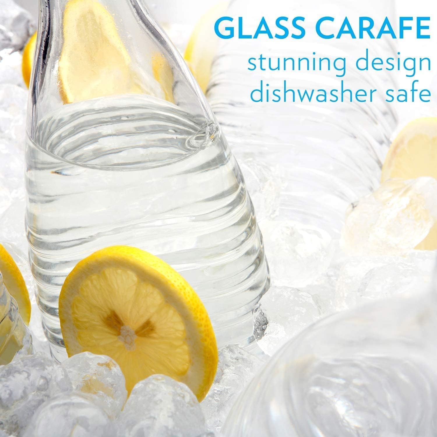 Sodastream BPA-free glass carafe dishwasher-safe for easy cleaning