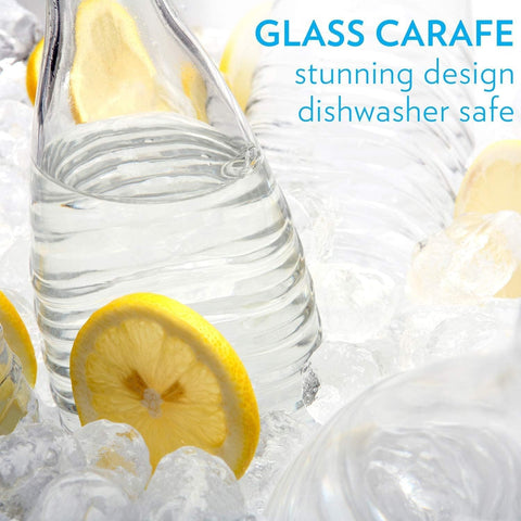 Sodastream BPA-free glass carafe dishwasher-safe for easy cleaning