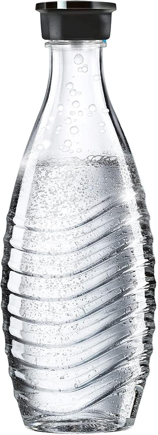 Sodastream carbonating carafe pour showing fizz preservation and refreshment