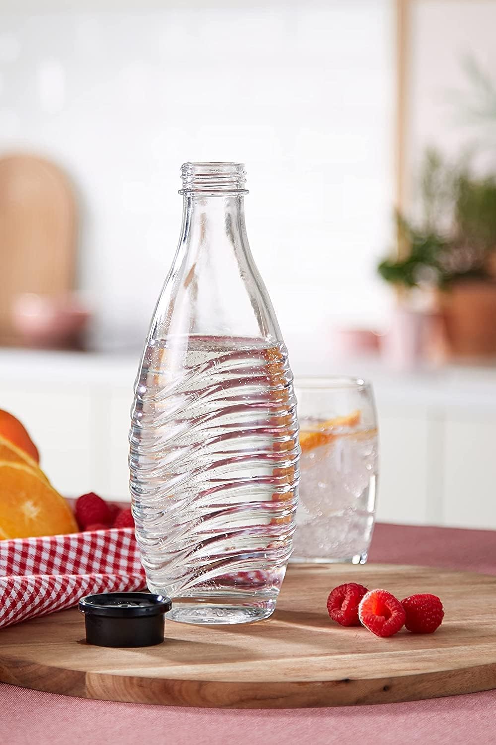Sodastream eco-friendly glass carafe reduces plastic waste
