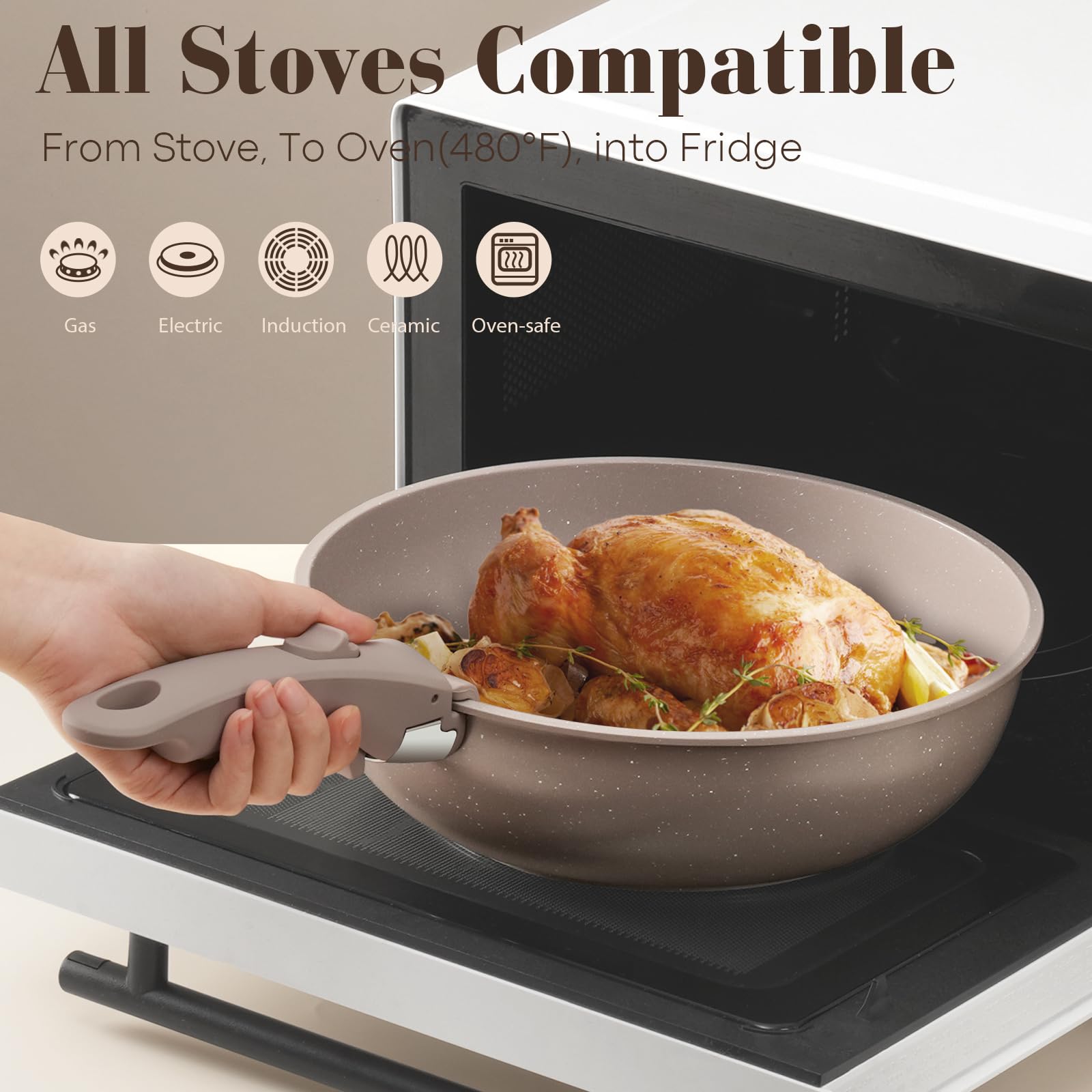 SODAY nonstick coating enables easy food release and quick cleanup