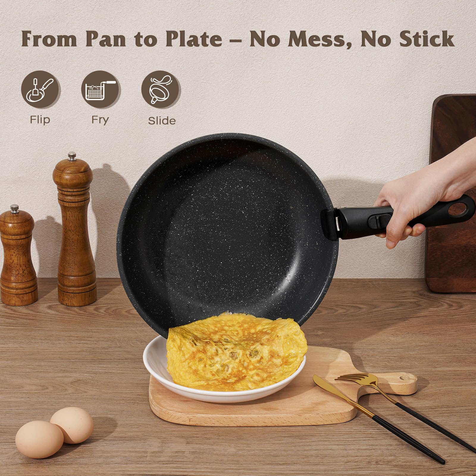 SODAY granite nonstick coating for smooth release and easy cleanup