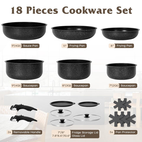 SODAY detachable-handle pots enable compact, stackable storage