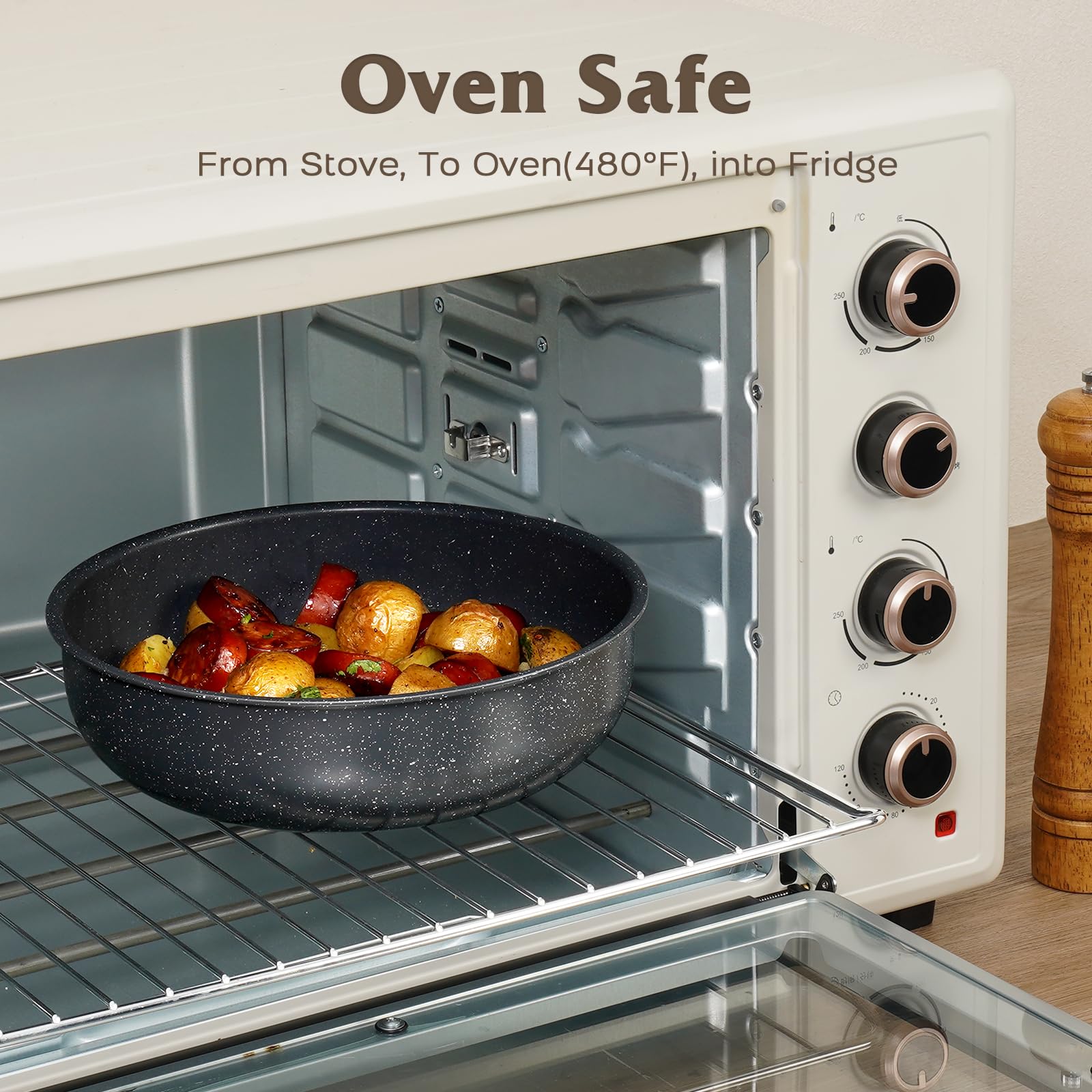 SODAY glass lids and pot protectors help organized storage