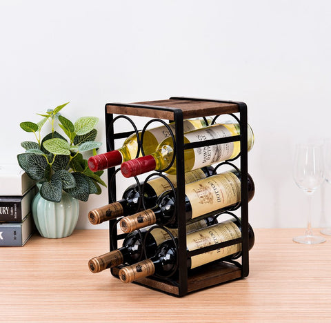 SODUKU metal and wood structure provides durable, stylish wine storage at home.