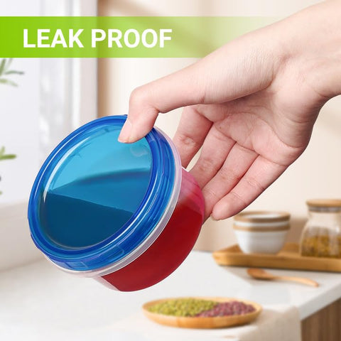 Soelomu 8oz freezer container clear body emphasizes visibility of contents