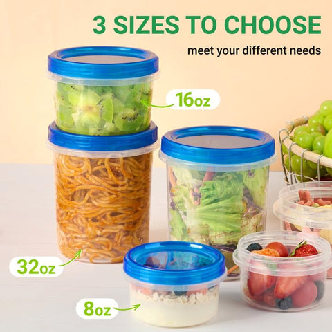 Soelomu 8oz freezer container leftovers ready for on-the-go meals