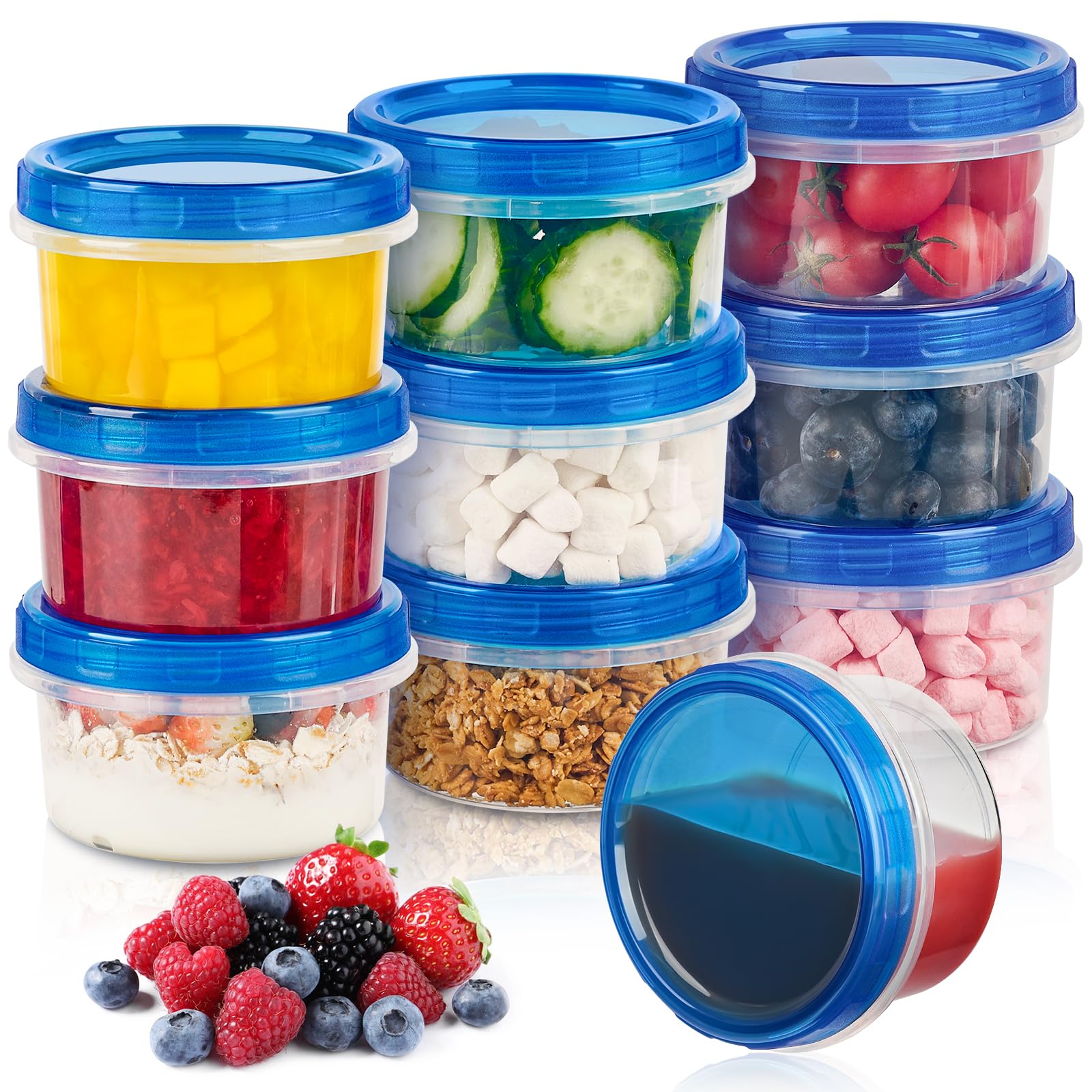Soelomu 8oz freezer container pack shot illustrating a stackable set for meal prep