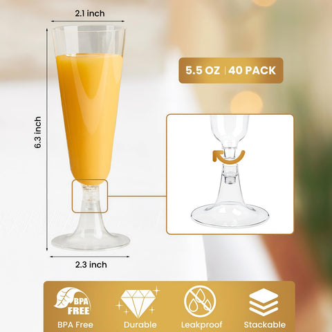 Soelomu disposable champagne flutes simplify cleanup after celebrations