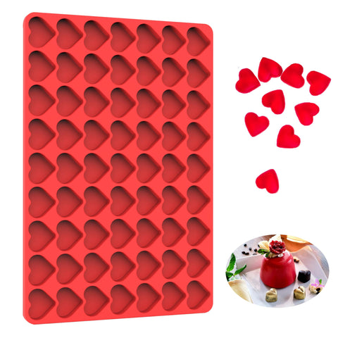 sofliym heart silicone mold with 63 cavities for bite-sized treats