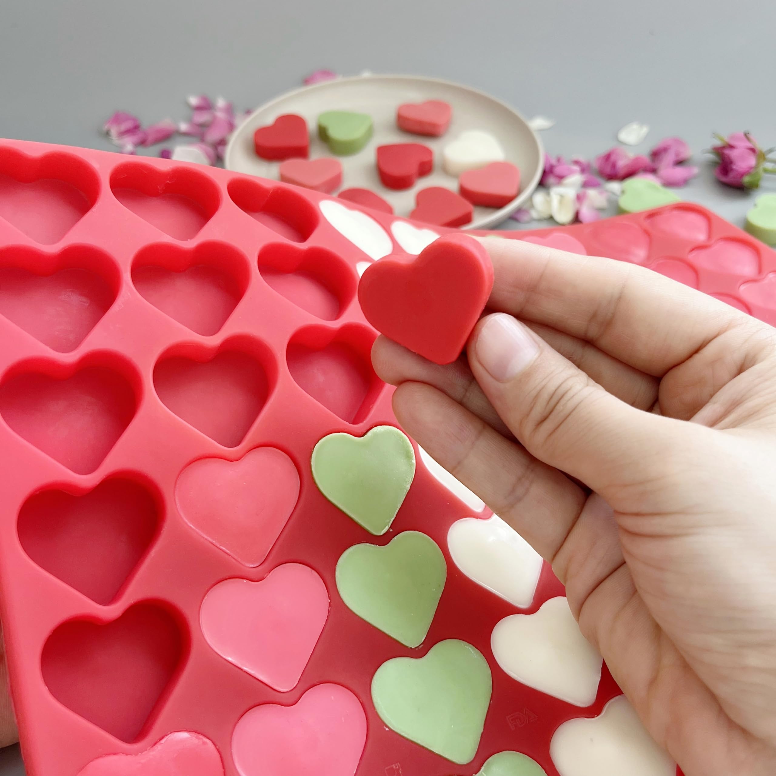sofliym heart silicone mold for gummies and candy shaping with easy release