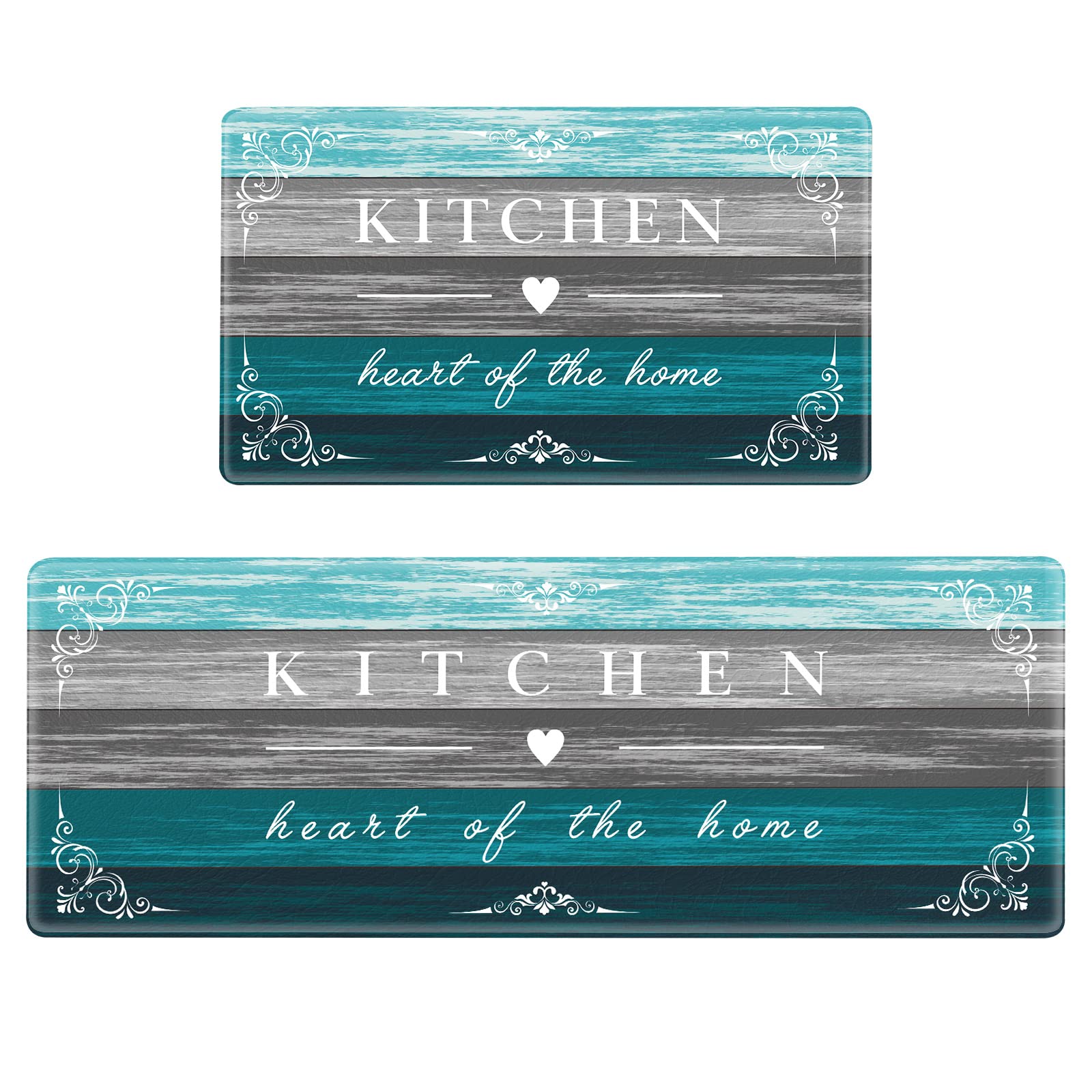Sofort Kitchen Mat with farmhouse anti-fatigue padding for comfortable standing.