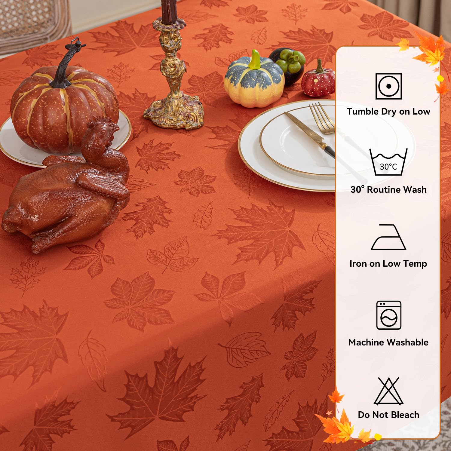 Softalker damask texture tablecloth offers elegant protection for surfaces.