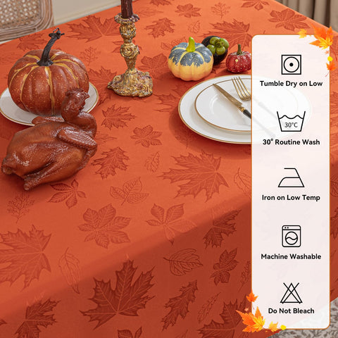 Softalker damask texture tablecloth offers elegant protection for surfaces.