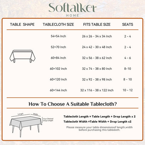 Softalker holiday dining tablecloth elevates fall celebrations and meals.