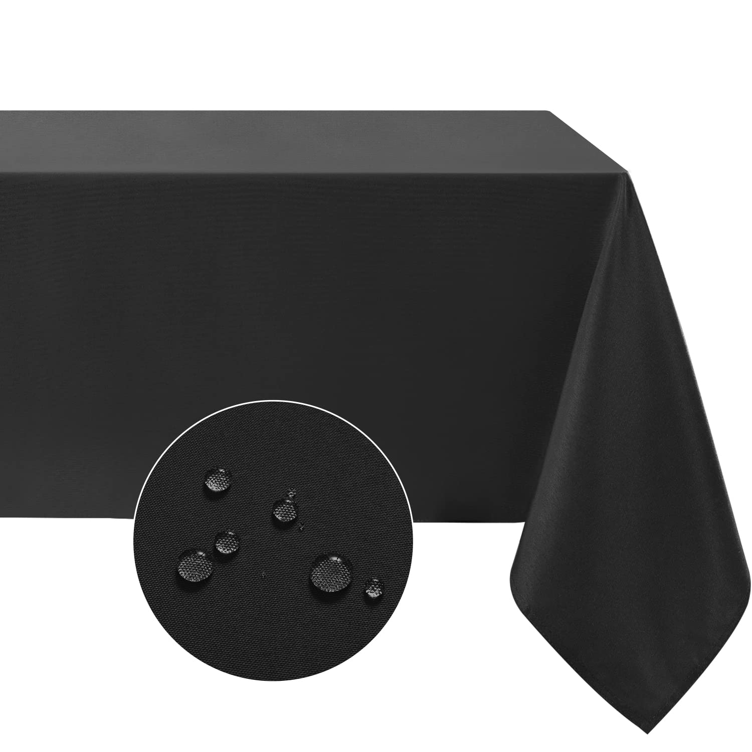 Softalker rectangle tablecloth waterproof close-up highlighting durable stain resistance