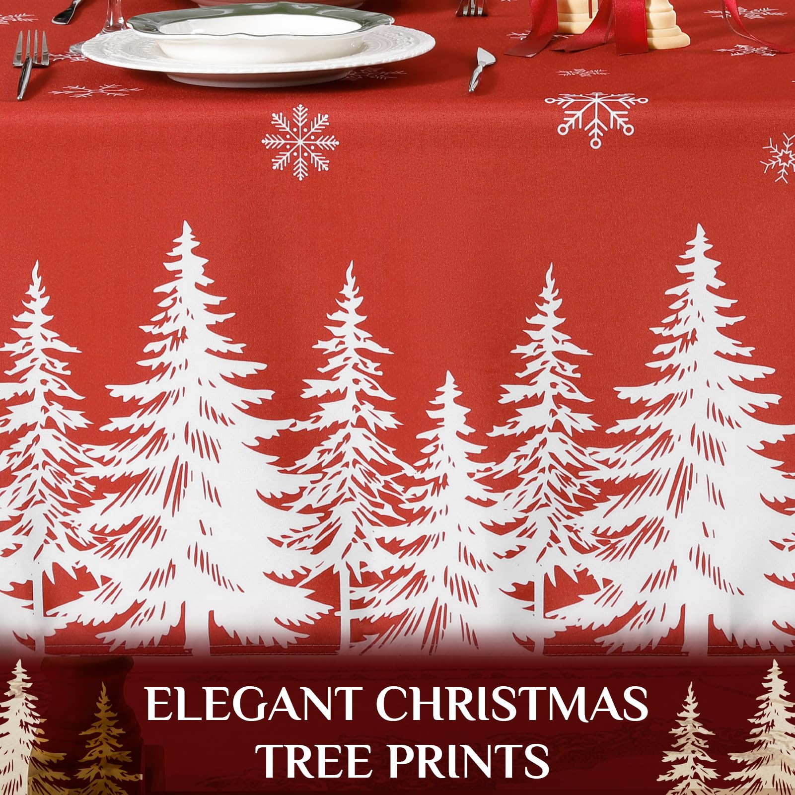 Softalker winter dining tablecloth suits family gatherings and dinners.