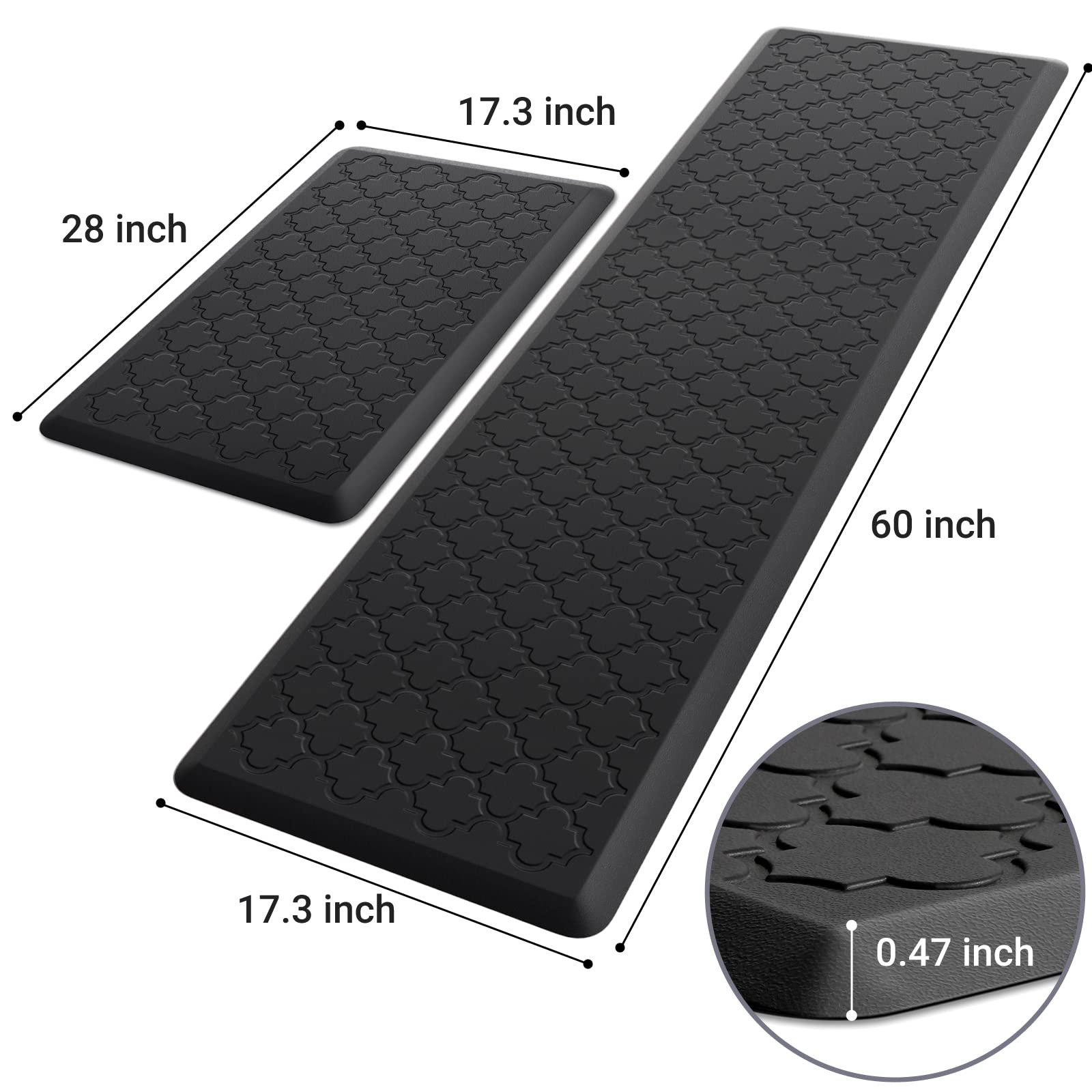 SoftDuo anti-fatigue kitchen mat foam provides cushioned comfort during long prep sessions.