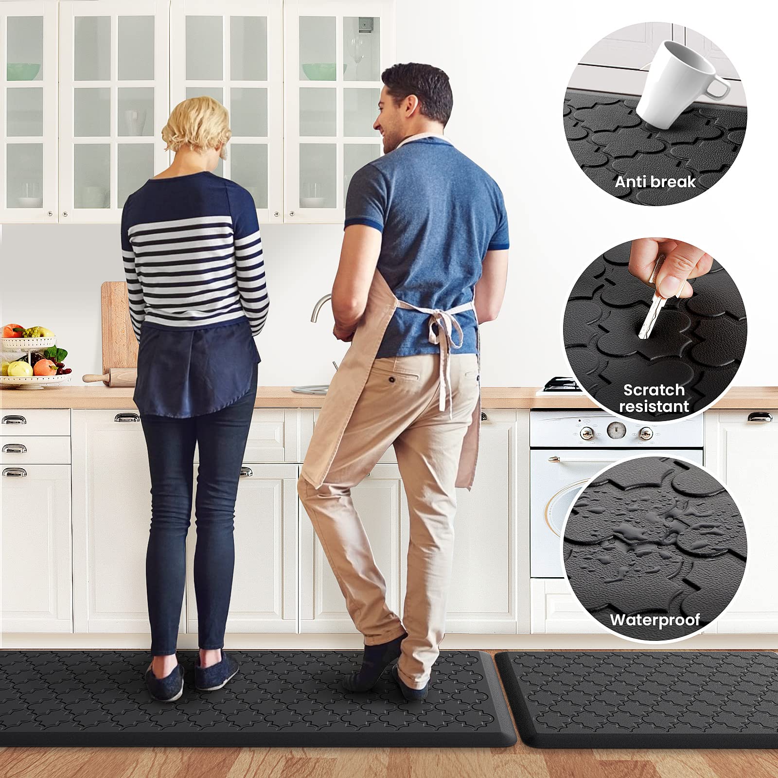 SoftDuo durable PVC foam mats designed for long-lasting kitchen use.