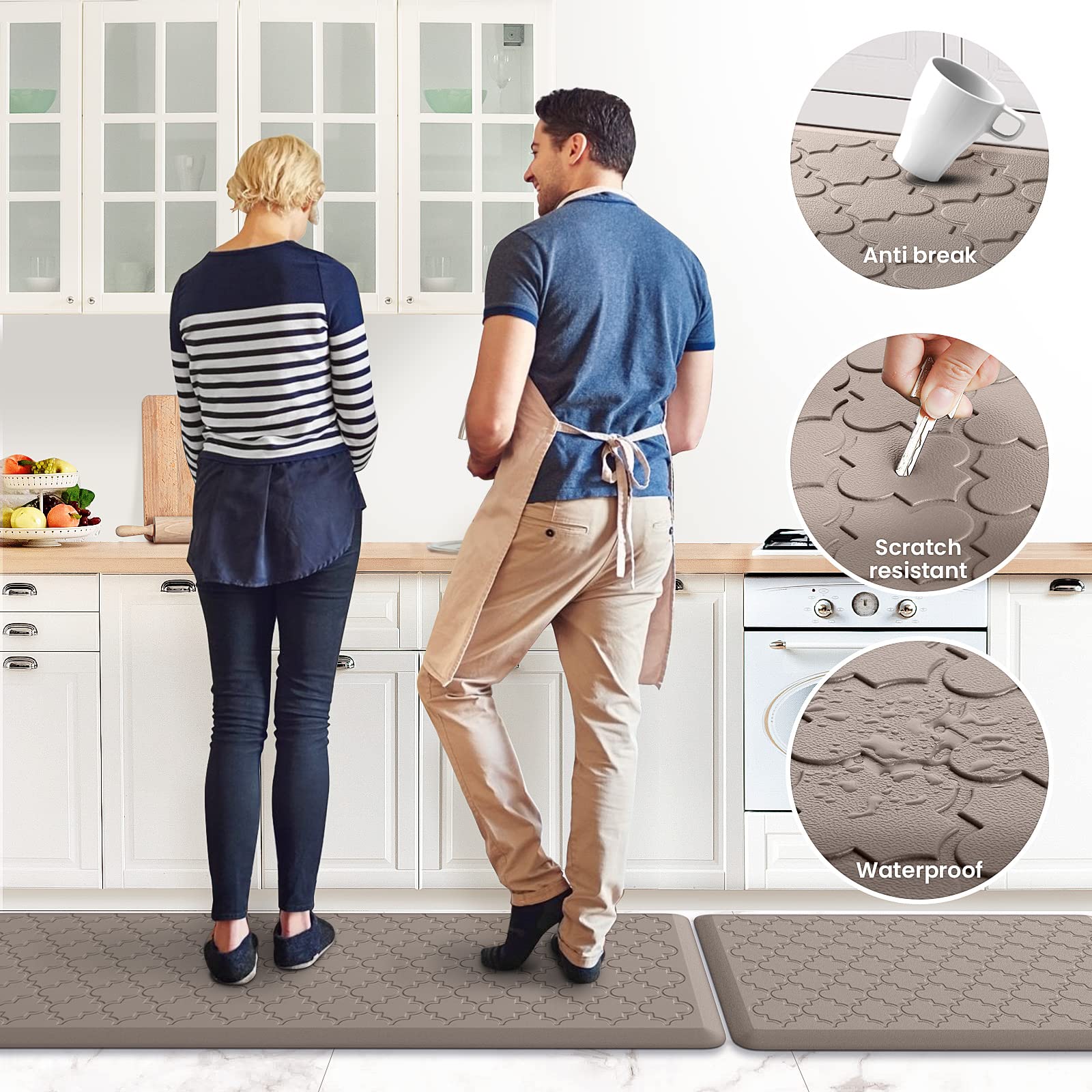 SoftDuo mats placed by the sink offer versatile standing comfort