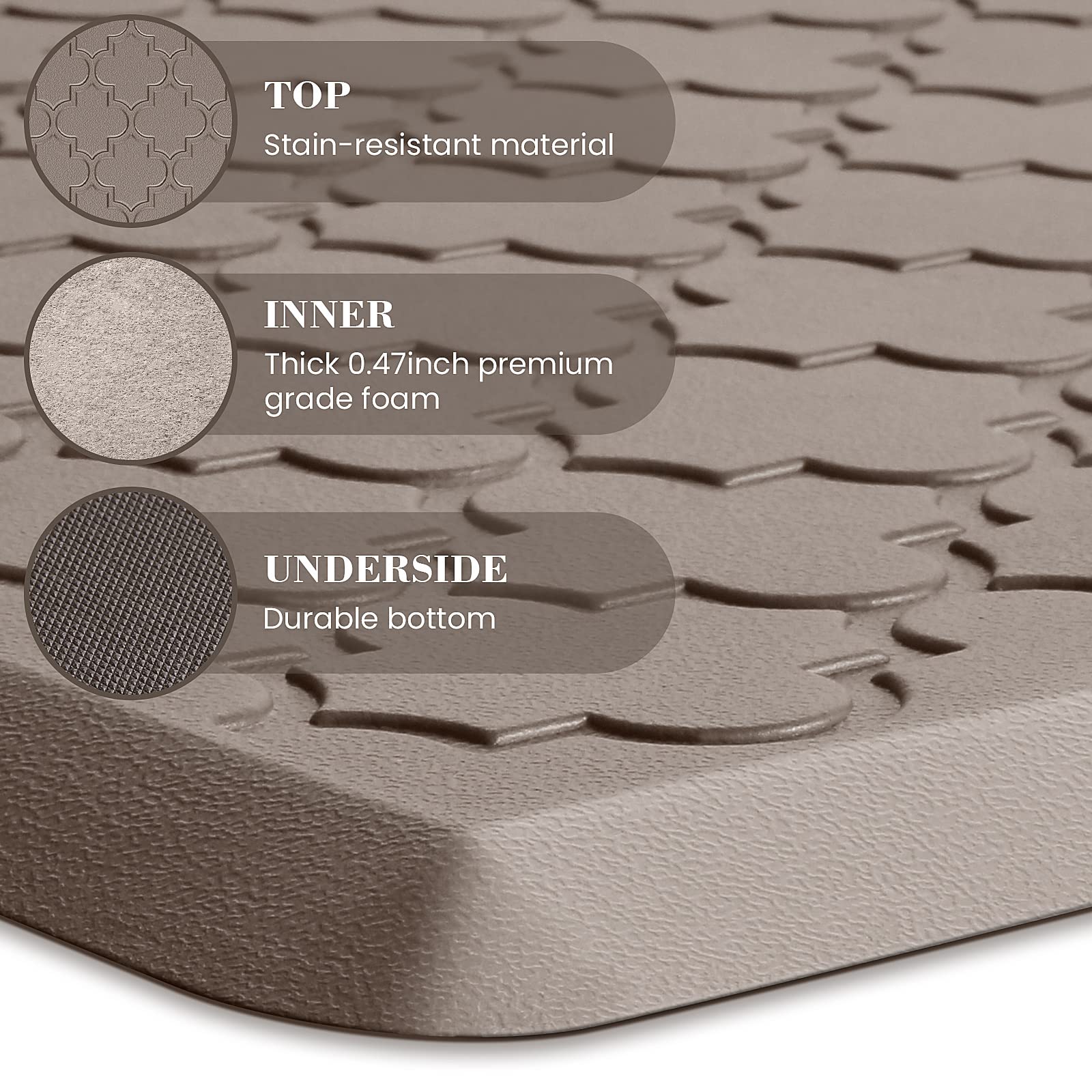 SoftDuo waterproof foam mat cleans quickly after spills or splashes