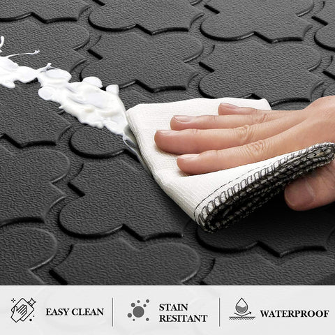 SoftDuo cushioned foam mat cushions feet during long kitchen sessions.