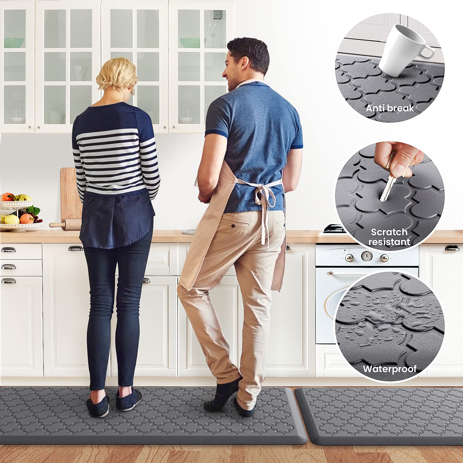 SoftDuo kitchen mat ideal for kitchen, laundry, or sink areas.