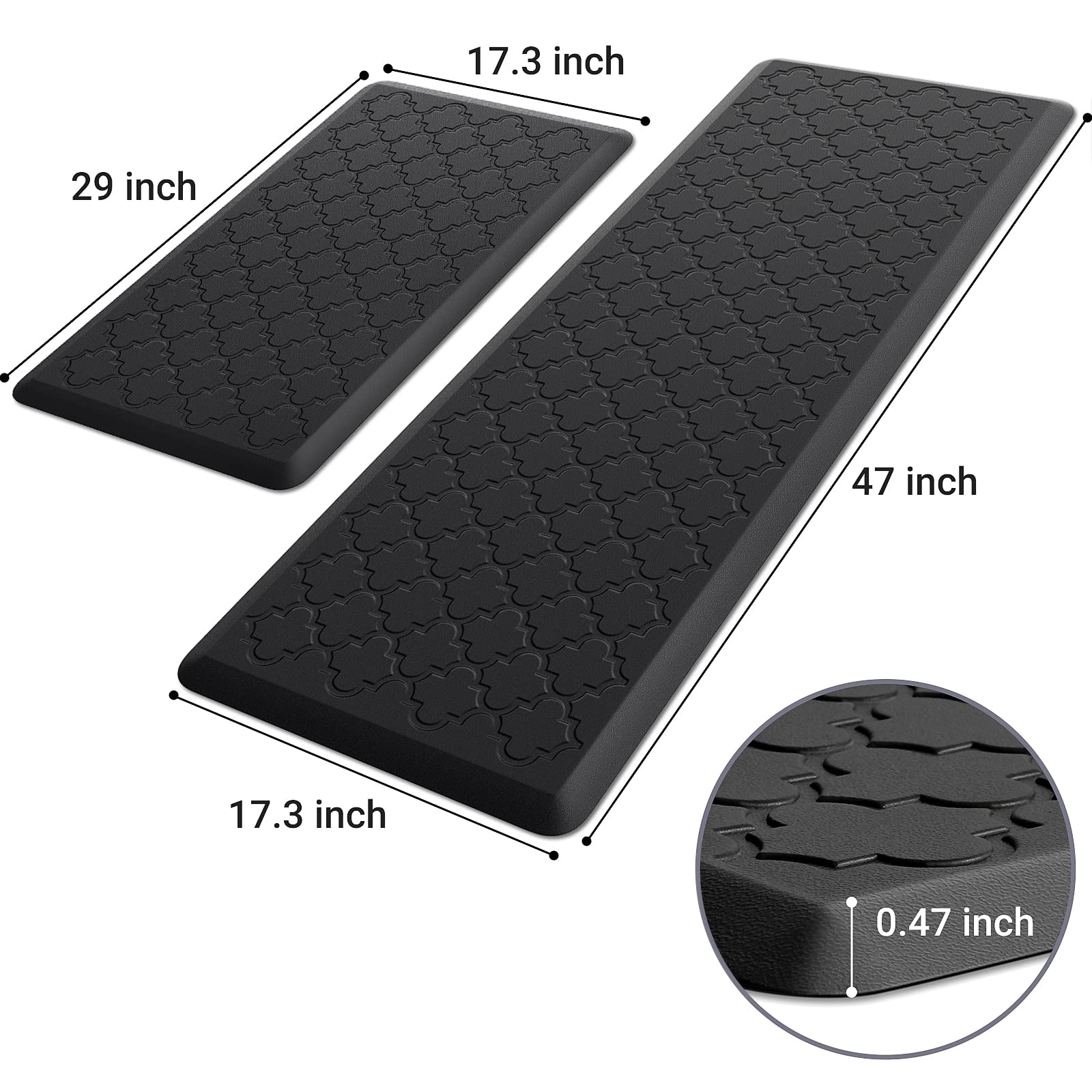 SoftDuo kitchen mat with waterproof surface that wipes clean easily after spills.