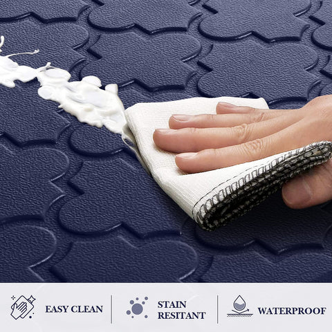SoftDuo non-slip beveled edge mat stays firmly in place on floors.