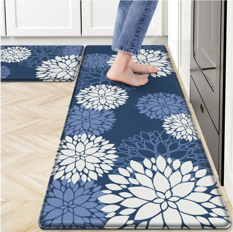 SofterCharm kitchen mat 47x17 blue; anti-fatigue comfort for busy kitchens.