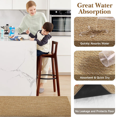 SofterCharm kitchen mat non-slip back stays put during busy cooking sessions