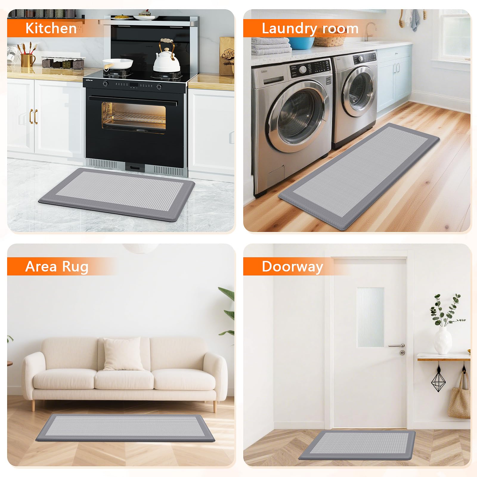 SofterCharm durable mats withstand daily kitchen activity and foot traffic.