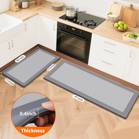 SofterCharm non-slip base keeps mats securely in place on kitchen floors.