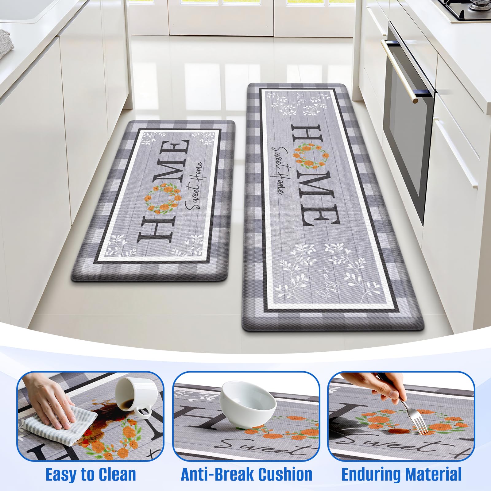 SofterCharm Kitchen Runner 17x47 supports long tasks with steady footing