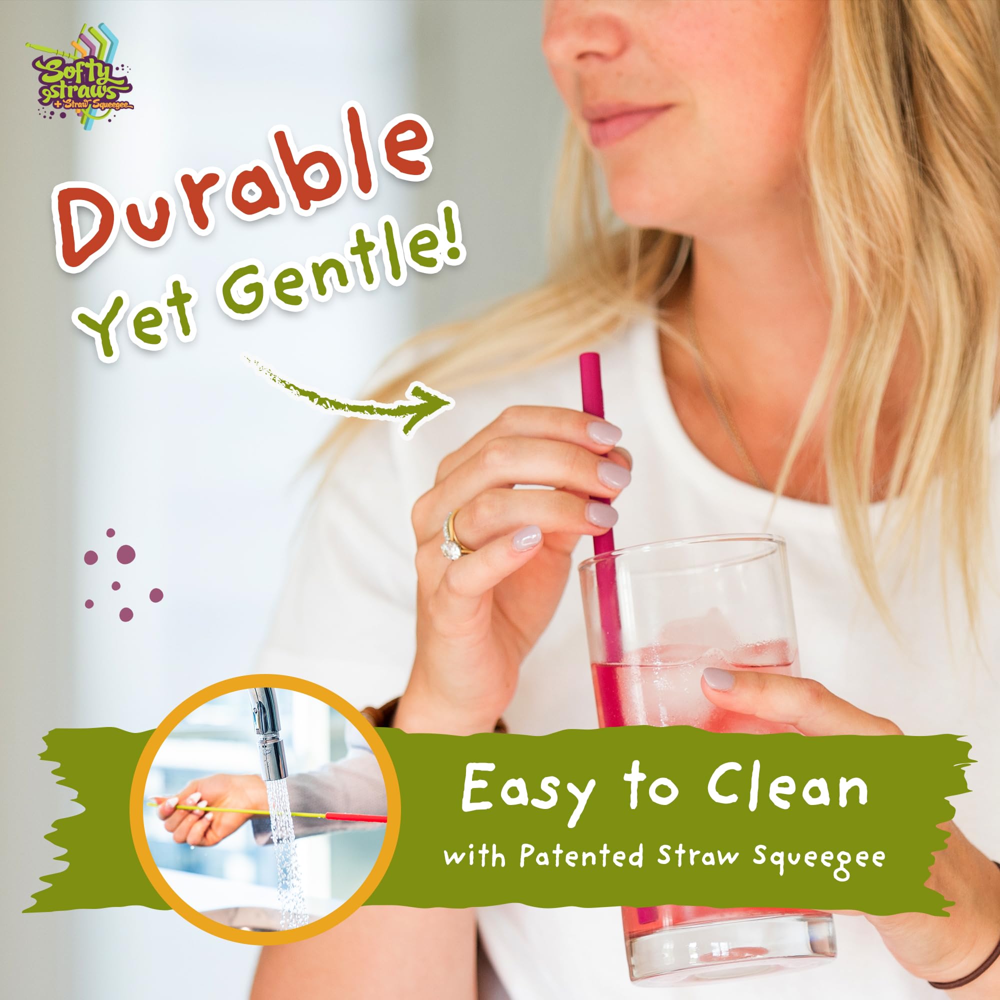Softy Straws compatible with Yeti 20 oz tumblers