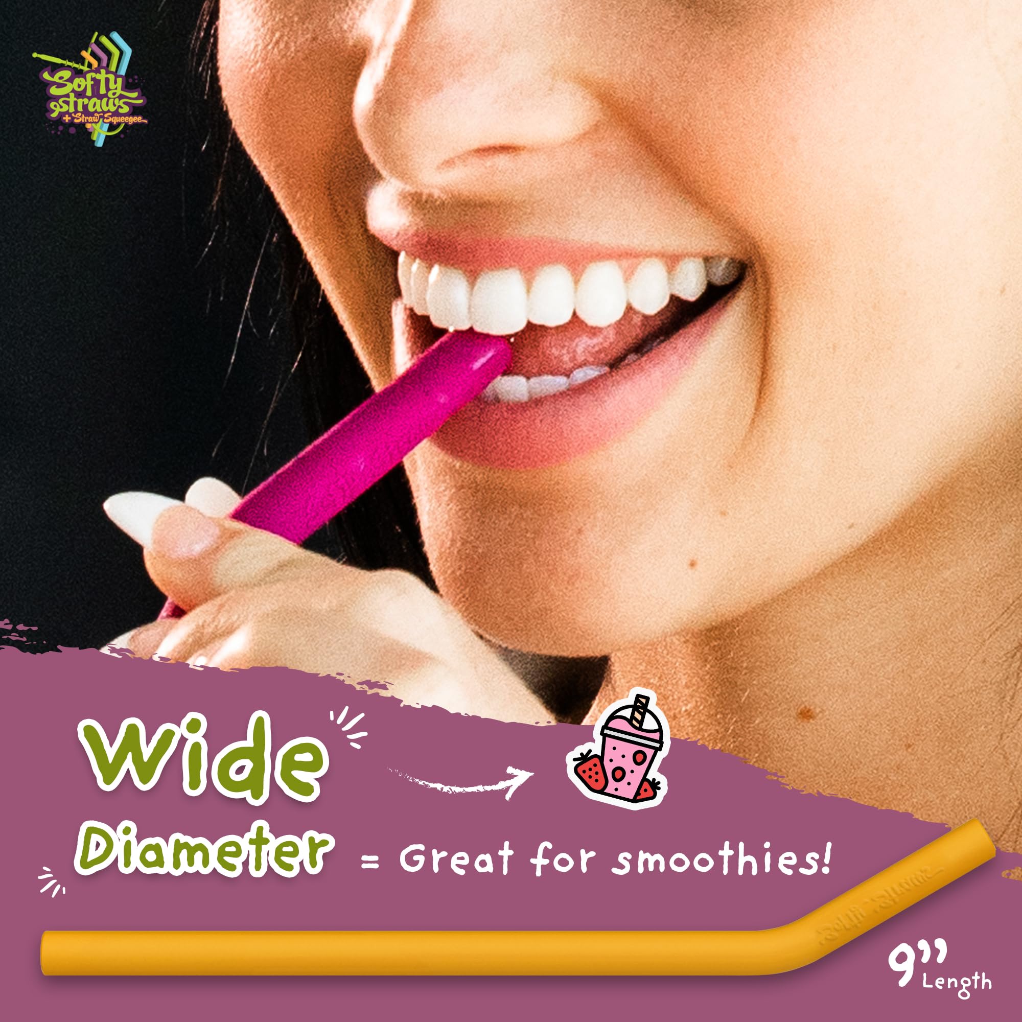 Softy Straws dishwasher safe design supports quick maintenance after meals.