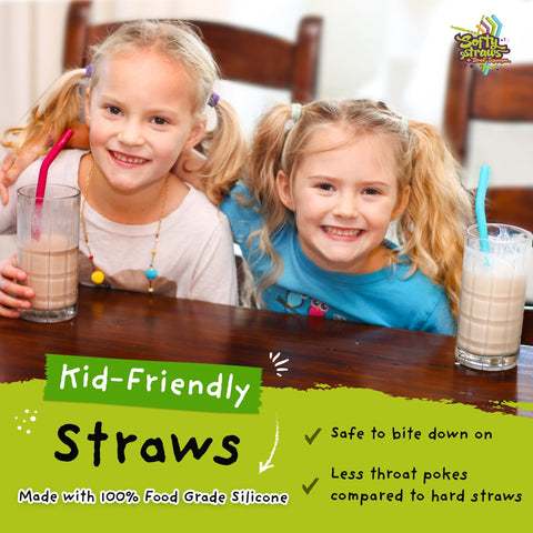 Softy Straws extra wide 7mm inner diameter ideal for smoothies and shakes.