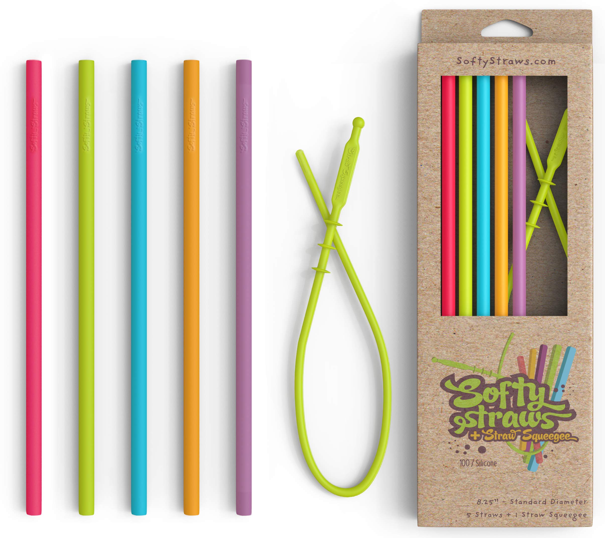 Softy Straws silicone straw traditional size for easy everyday sipping