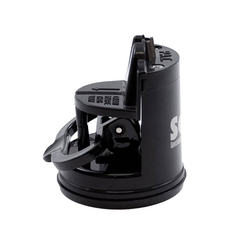 SOG Countertop Sharpener's sharpening slots deliver consistent blades.