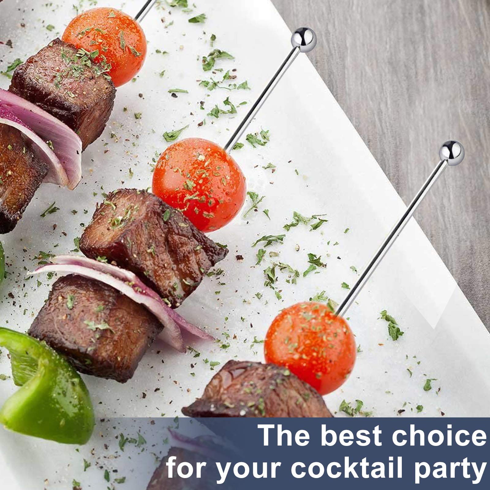 SOGEWO 6-inch picks in a catering bar setup