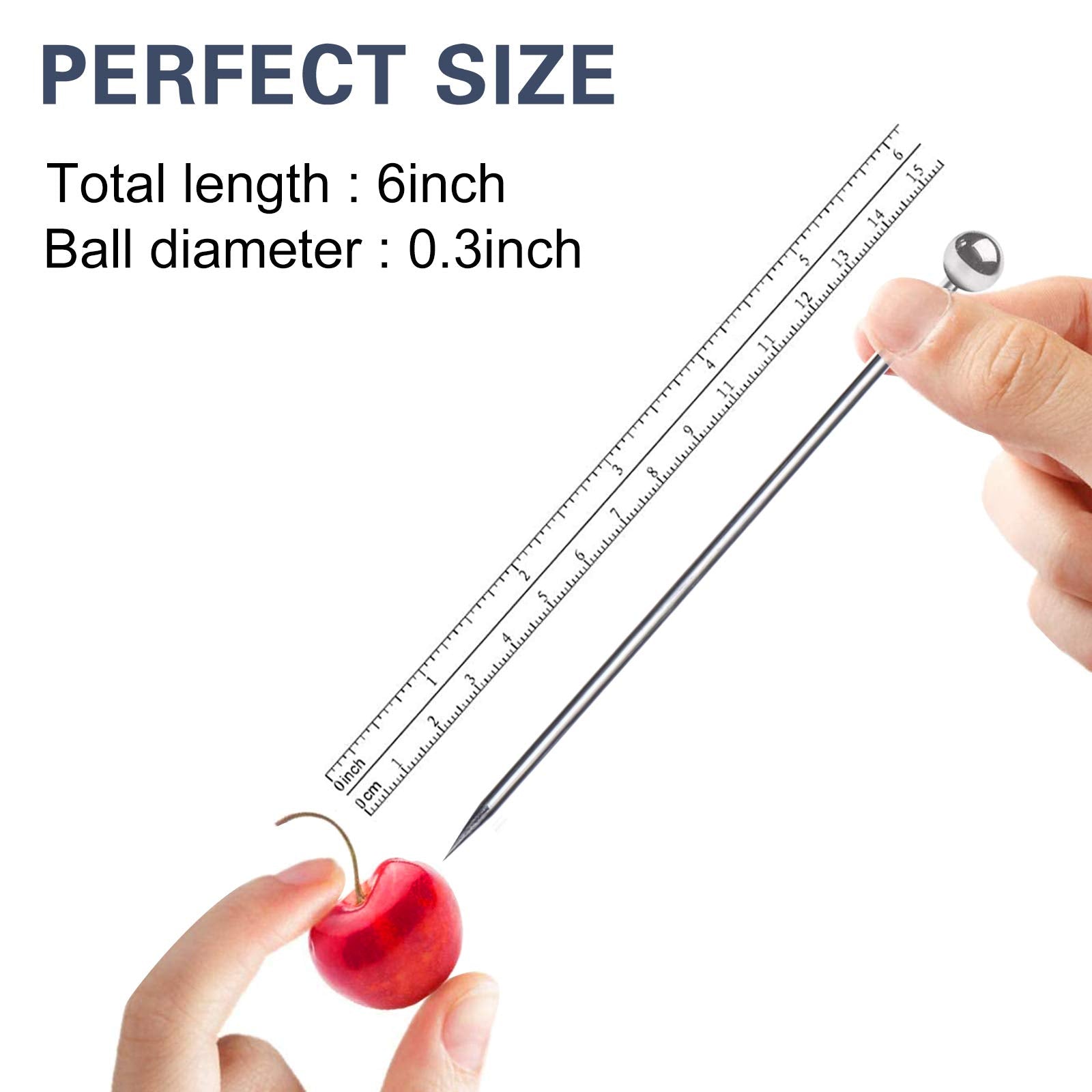 SOGEWO 6-inch cocktail picks in a martini glass for precise garnish