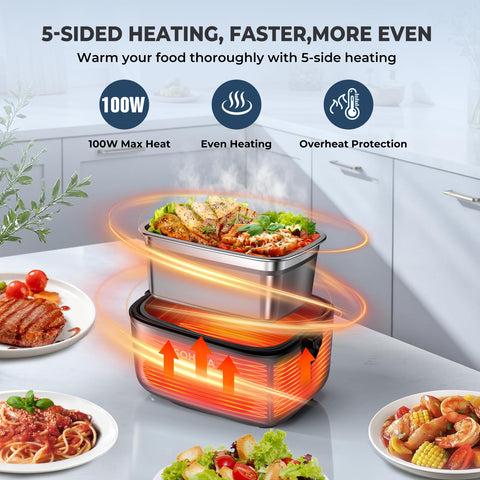 SOHIDA 1.2L lunch box capacity fits hearty meals on the go.